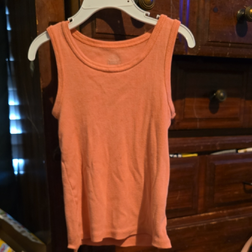 !!.               Girls S(6-6X) Coral Tank Top